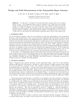 Design and SAR Measurement of the Trapezoidal Shape Antenna