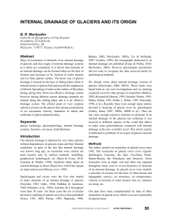 Internal Drainage Of Glaciers And Its Origin
