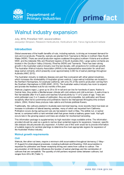 Walnut Industry Expansion - NSW Department of Primary Industries