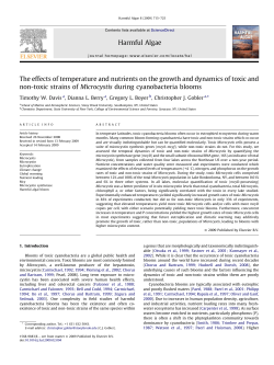 HABs Effects Of Temp And Nutrients