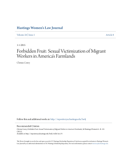 Forbidden Fruit: Sexual Victimization of Migrant Workers in