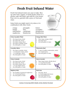 Fresh Fruit Infused Water