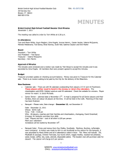 minutes - Bristol Central Football Booster Club