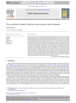 The evolution of public relations measurement and evaluation