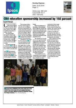 CBA education sponsorship increased by 150 percent