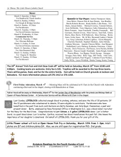 Masses Remember in Your Prayers: Andrea Thompson Adam, The