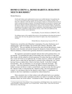 HOMO LUDENS vs. HOMO HABITUS