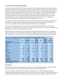 The Trans-Pacific Partnership (TPP) 02232016 The Trans