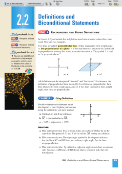 2.2 Definitions and Biconditional Statements