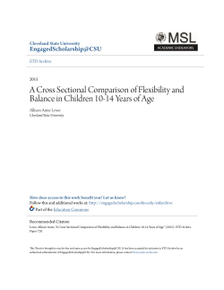 A Cross Sectional Comparison of Flexibility and Balance in Children