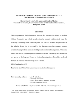 CURRENCY UNION IN THE EAST AFRICAN COMMUNITY: A
