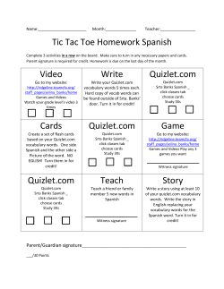 Tic Tac Toe Homework Spanish Video Write