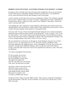 ROBERT LOUIS STEVENSON - THE CALGARY BURNS CLUB