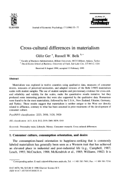 Cross-cultural differences in materialism