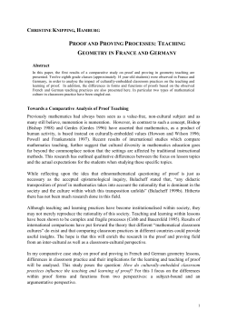 Proof and Proving Processes