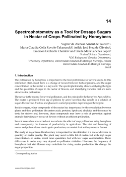 Spectrophotometry as a Tool for Dosage Sugars in