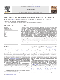 Neural evidence that utterance-processing entails mentalizing: The