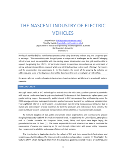 The Nascent Industry of Electric Vehicles