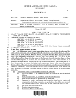 Technical Changes to Courses of Study Statute.