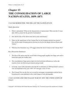 Chapter 13 THE CONSOLIDATION OF LARGE NATION