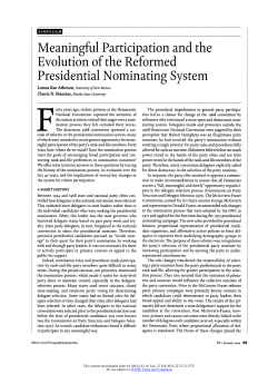 Meaningful Participation and the Evolution of the Reformed