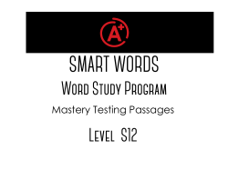 Smart Words Word Study Program