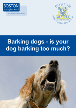 Barking dogs - Boston Borough Council