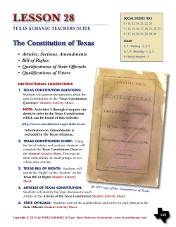 Lesson 28 - Texas Almanac