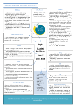 Topic: Land of the Giants Year 3 2011-2012