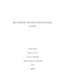 metaphor and the postcolonial novel