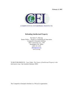 Defending Intellectual Property - Competitive Enterprise Institute