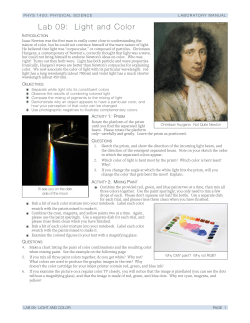 Lab 09: Light and Color