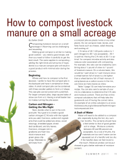 How to compost livestock manure on small acreages