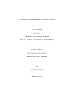The Internal and External Influences on Individual Journalists A