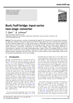 Buck/half-bridge input-series two-stage converter