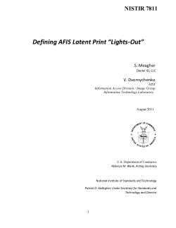 Defining AFIS Latent Print &ldquo;Lights-Out&rdquo;