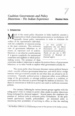 Coalition Governments and Policy Distortions