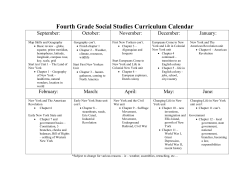 Fourth Grade Social Studies Curriculum