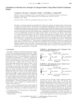 Calculation of Solvation Free Energies of
