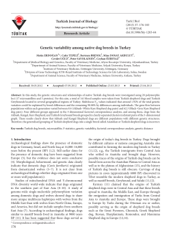 Genetic variability among native dog breeds in Turkey