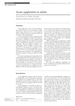 Acute epiglottitis in adults
