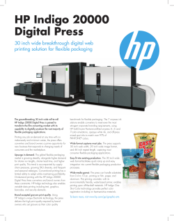 Data sheet: HP Indigo 20000 Digital Press
