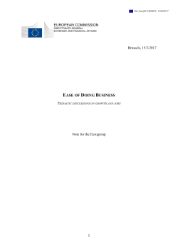 ease of doing business - Council of the European Union