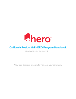 California Residential HERO Program Handbook