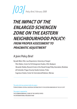 the impact of the enlarged schengen zone on the eastern