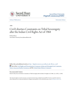 Civil Liberties Constraints on Tribal Sovereignty after the Indian Civil