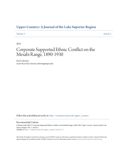 Corporate Supported Ethnic Conflict on the