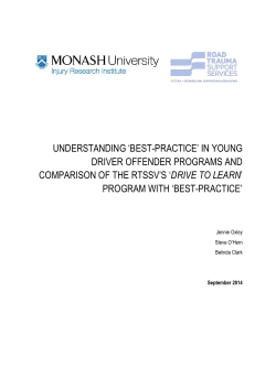UNDERSTANDING `BEST-PRACTICE` IN YOUNG DRIVER