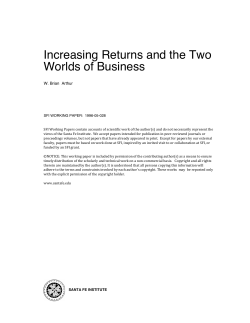 Increasing Returns and Two Worlds of Business