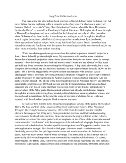 Lang Prize Reflection Letter I`ve been using the